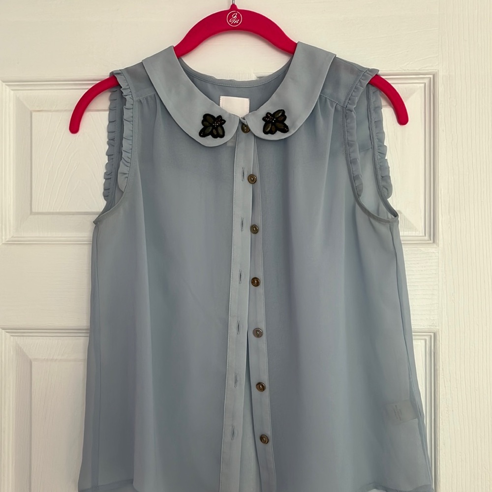 Lauren Conrad Light Blue Tank Blouse
